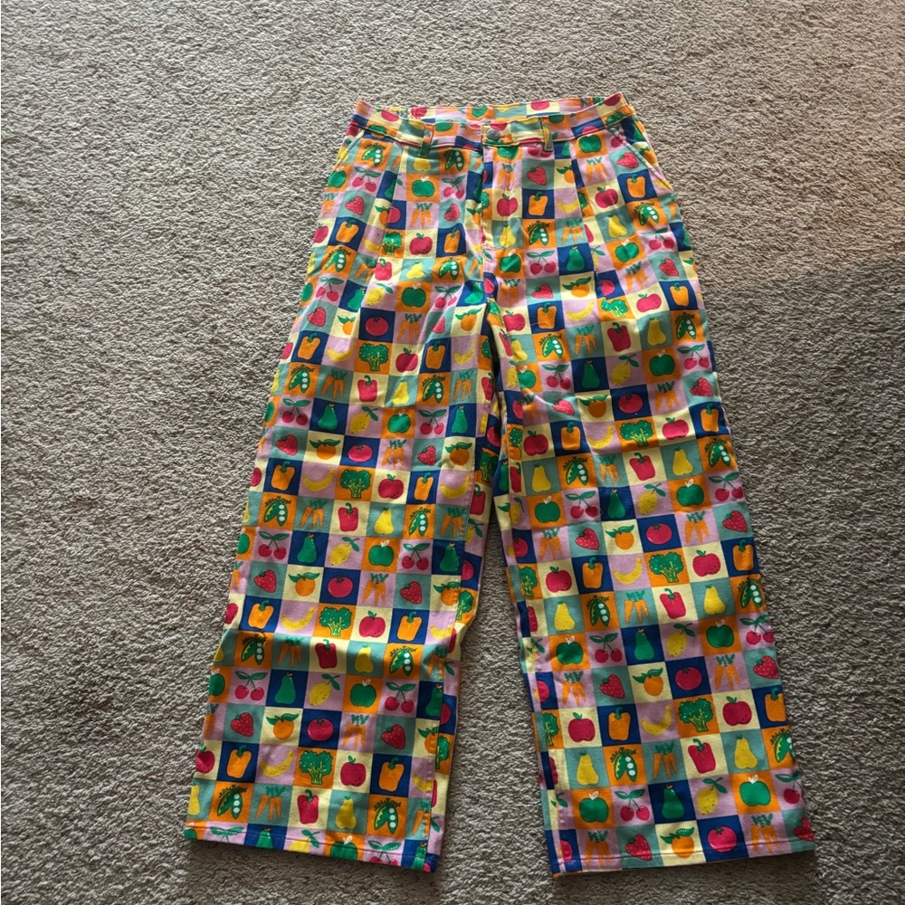 Lucy & Yak fruit and veg colorful pants